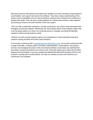 microsoft dynamics 365 partner in uae