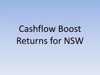 cashflow boost returns for nsw