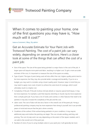 When it comes to painting your home