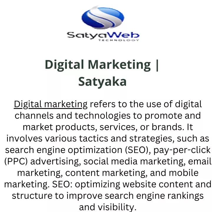 digital marketing satyaka