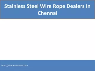 stainless steel wire rope dealers in chennai