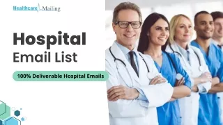 Hospitals Email List | 100% Verified Data