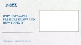 why hot water pressure is low and how to fix it