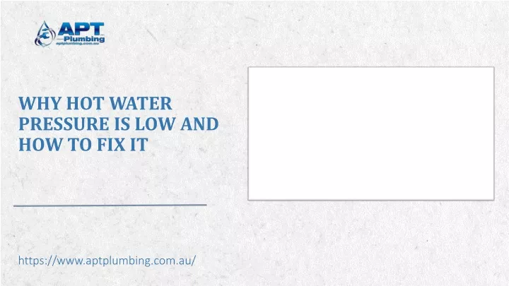 why hot water pressure is low and how to fix it