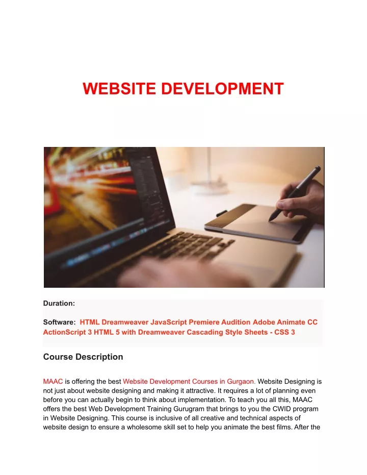 website development