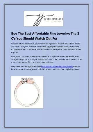 Buy Fine Jewelry On A Budget Price Online At Jakeb Jewelers