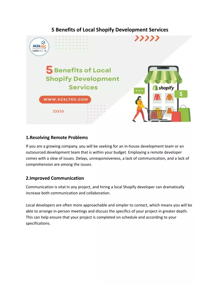 5 benefits of local shopify development services