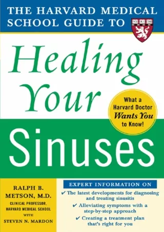 $PDF$/READ/DOWNLOAD Harvard Medical School Guide to Healing Your Sinuses (Harvar