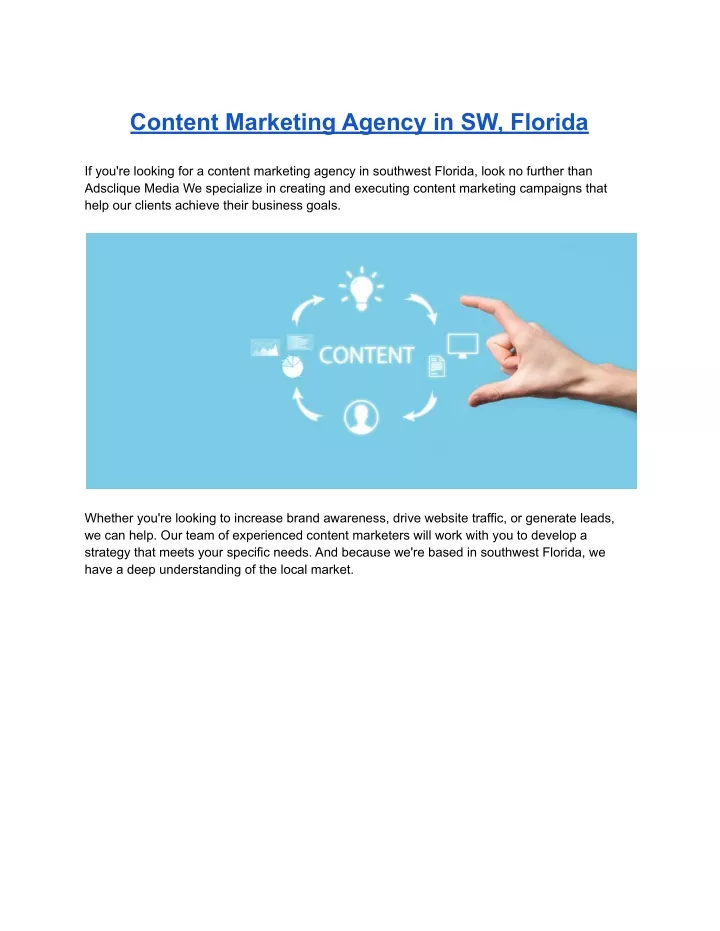 content marketing agency in sw florida