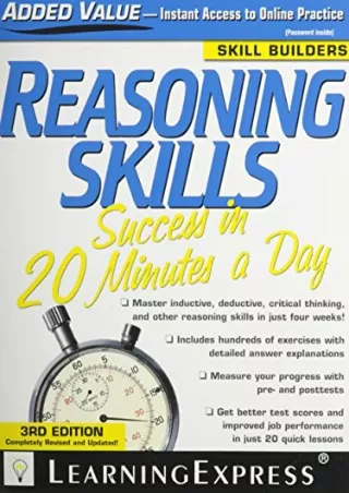 DOWNLOAD/PDF  Reasoning Skills Success in 20 Minutes a Day