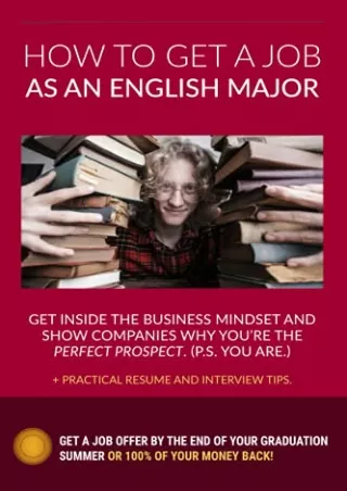 PDF/READ How to Get a Job as an English Major: Career Advice for College Graduat