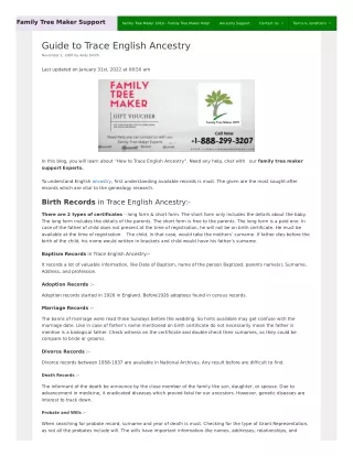 family tree maker support