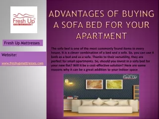 Advantages of Buying a Sofa Bed for Your Apartment ppt