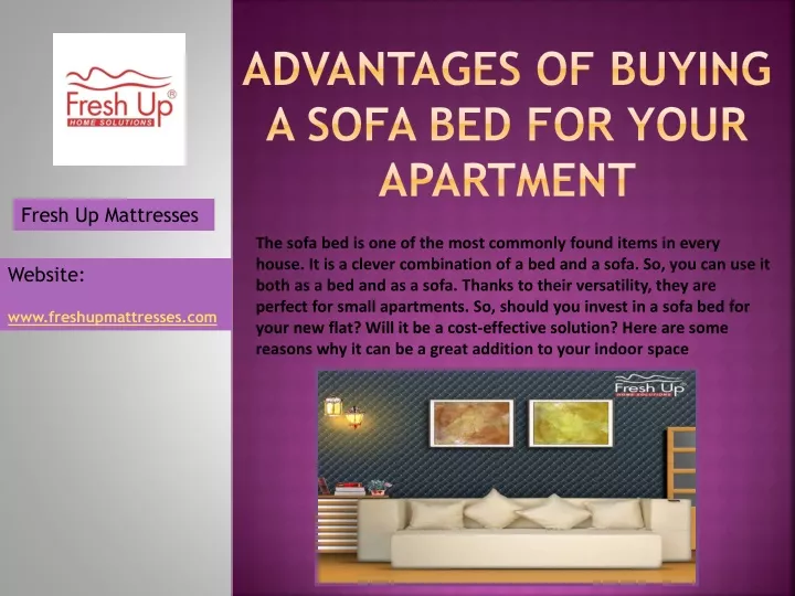 advantages of buying a sofa bed for your apartment