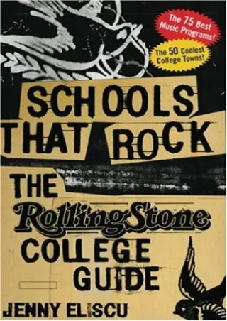 $PDF$/READ/DOWNLOAD Schools That Rock: The Rolling Stone College Guide
