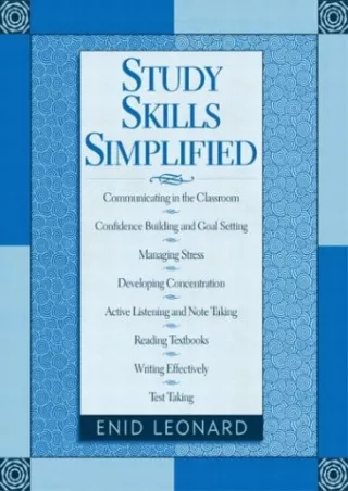 PDF/READ Study Skills Simplified