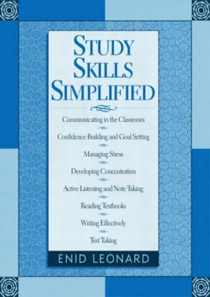 study skills simplified download pdf read study