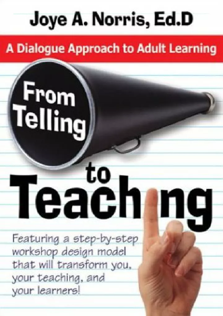 from telling to teaching a dialogue approach