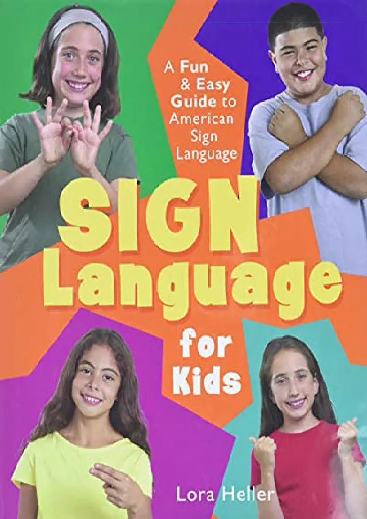 sign language for kids a fun easy guide