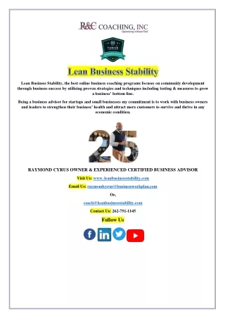 lean business stability the best online business