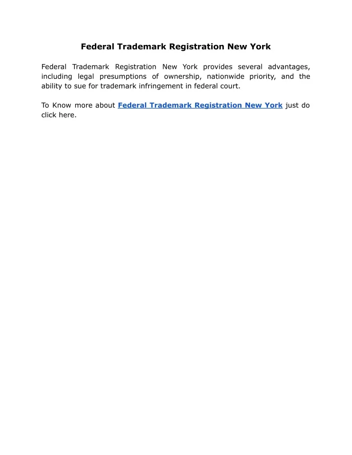 federal trademark registration new york