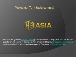 SG Bet Casino - h3asia.com(sg).