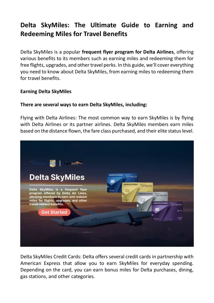 delta skymiles the ultimate guide to earning