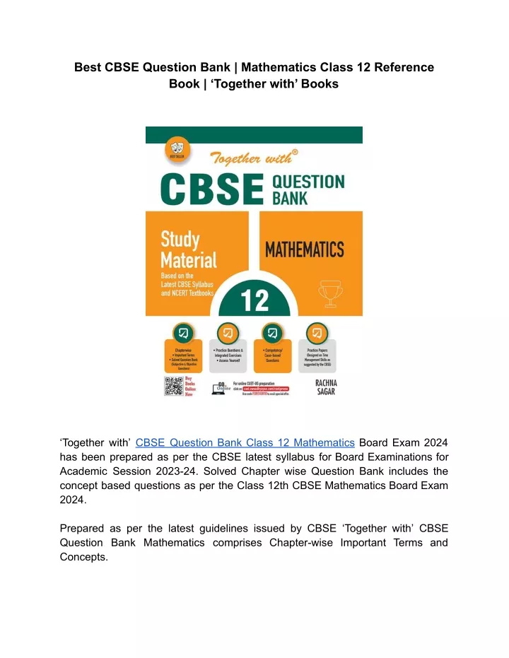 best cbse question bank mathematics class