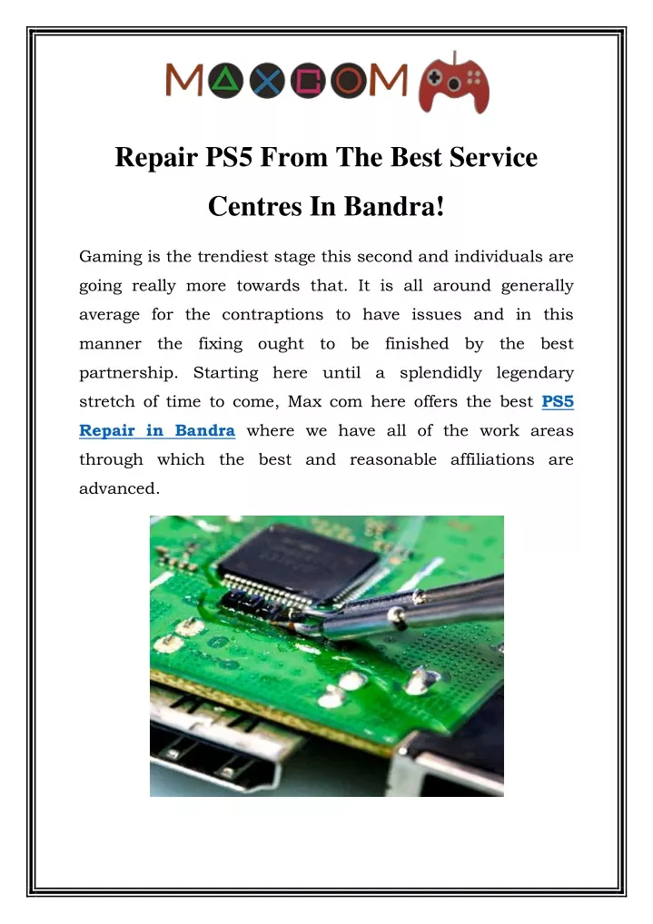 repair ps5 from the best service