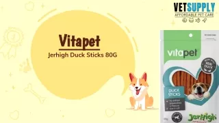 VitaPet Jerhigh Duck Sticks 80G | VetSupply