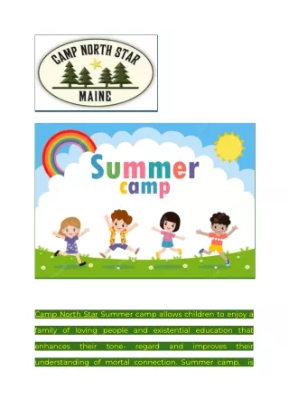 camp north star summer camp allows children