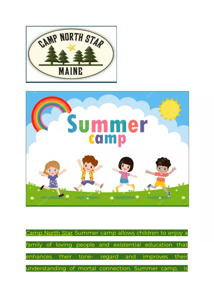 camp north star summer camp allows children