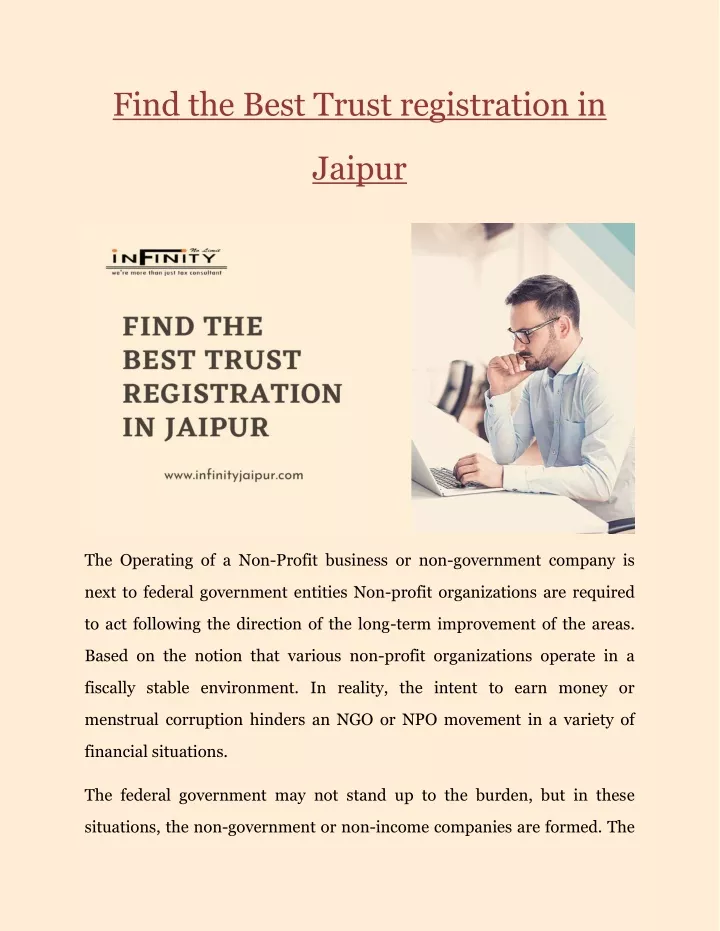 find the best trust registration in jaipur