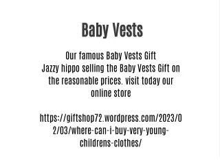 Baby Vests