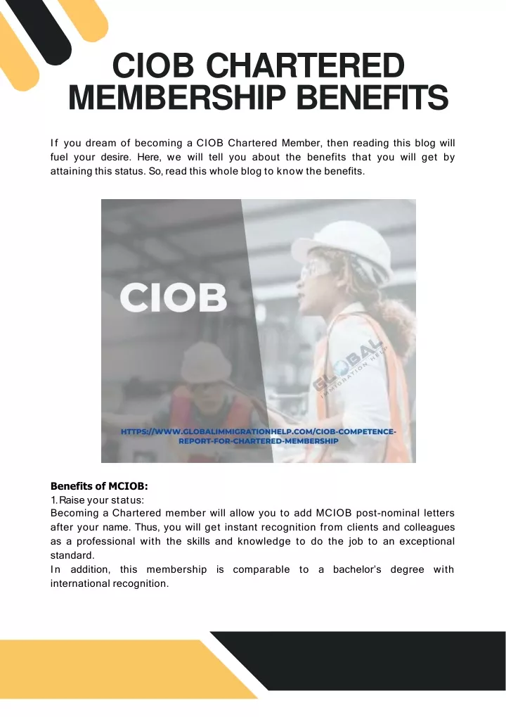 ciob chartered