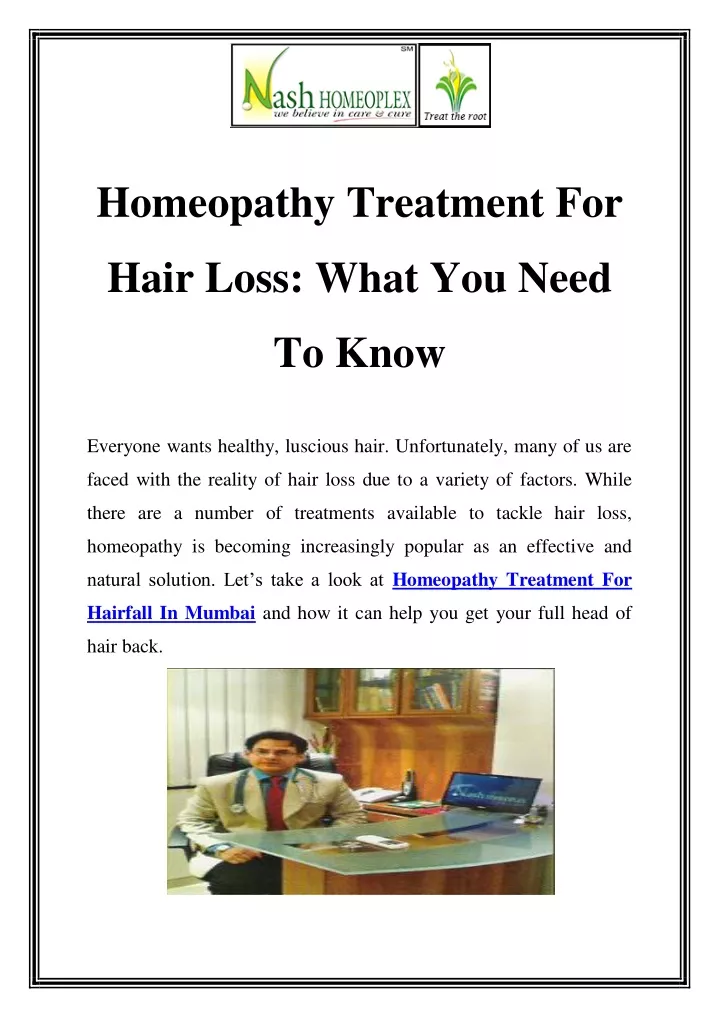 homeopathy treatment for