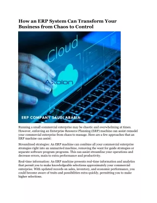 how an erp system can transform your business