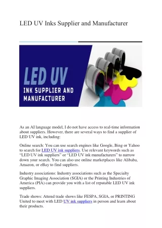 led-uv-ink-supplier