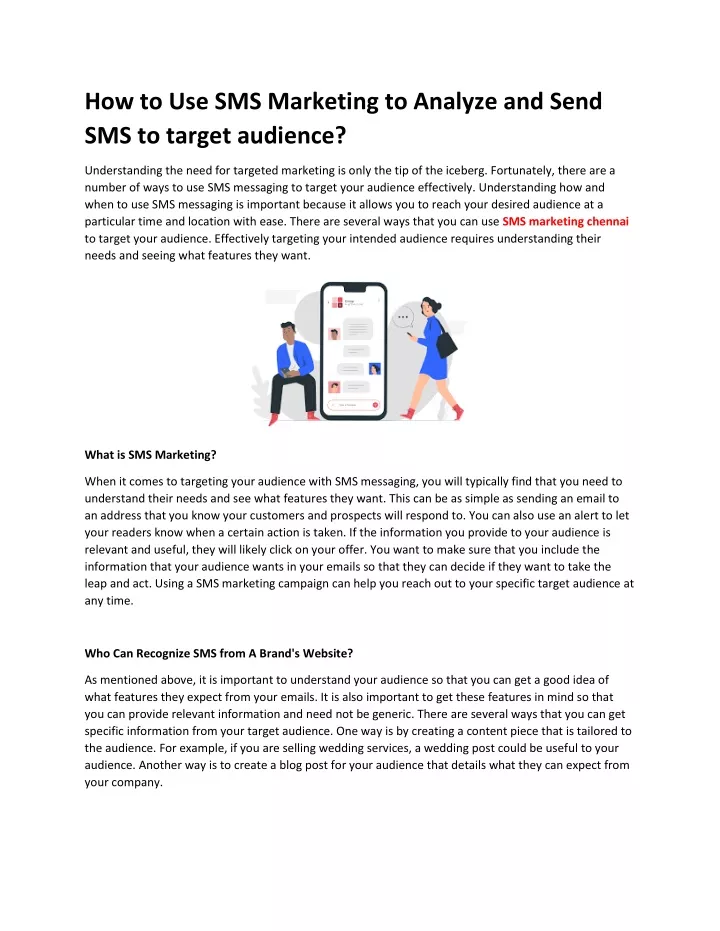 how to use sms marketing to analyze and send