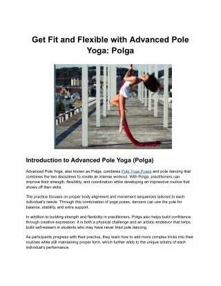 Get Fit and Flexible with Advanced Pole Yoga_ Polga
