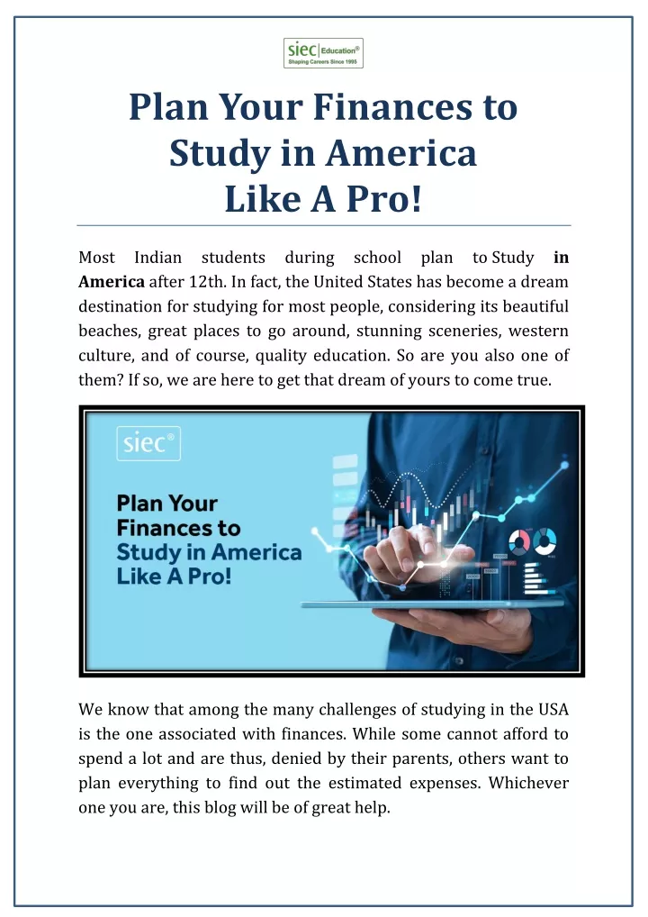 plan your finances to study in america like a pro