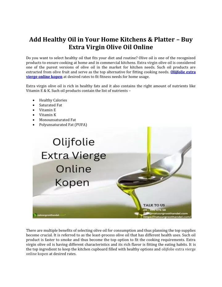 add healthy oil in your home kitchens platter