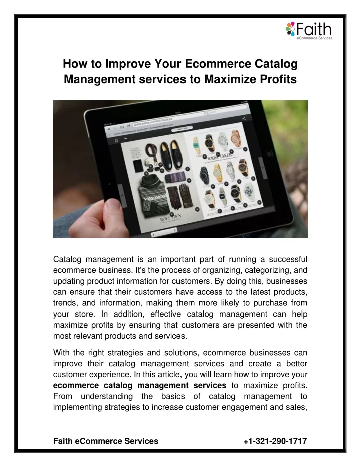 how to improve your ecommerce catalog management