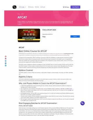 AFCAT Online Course at Affordable Price