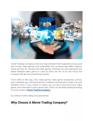Movie Trading Company_ Best Entertainment Superstore