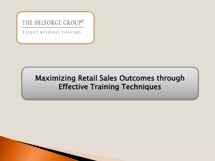 maximizing retail sales outcomes through