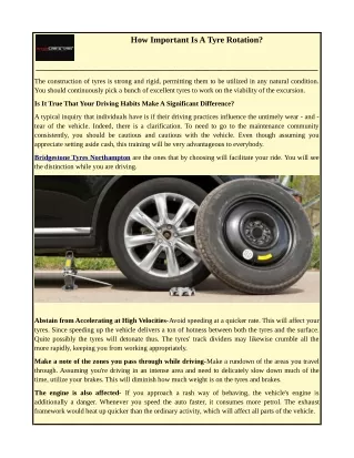 How Important Is A Tyre Rotation?