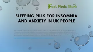 Sleeping Pills for Insomnia and Anxiety in UK People
