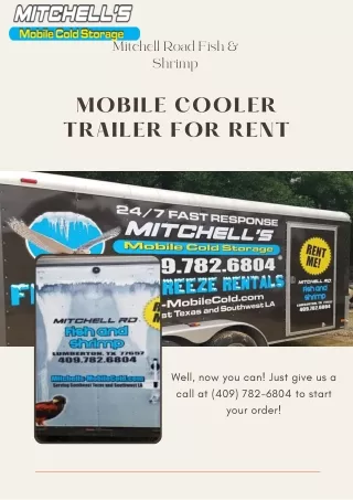 Hire Mobile Cooler Trailer for Rent