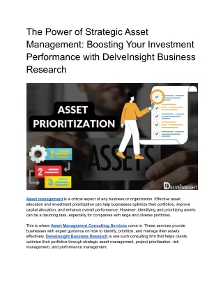 the power of strategic asset management boosting